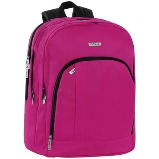 Zaino scuola organizzato comix monocromo?Colore raspberry