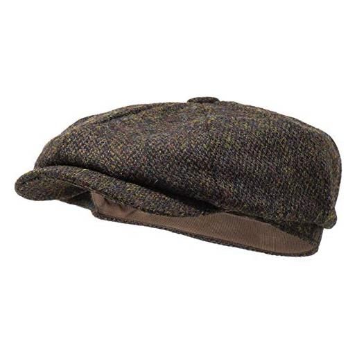 Borges & Scott berretto newsboy lomond - 100% lana tweed harris tessuta a mano - resistente all'acqua - caffè 62cm