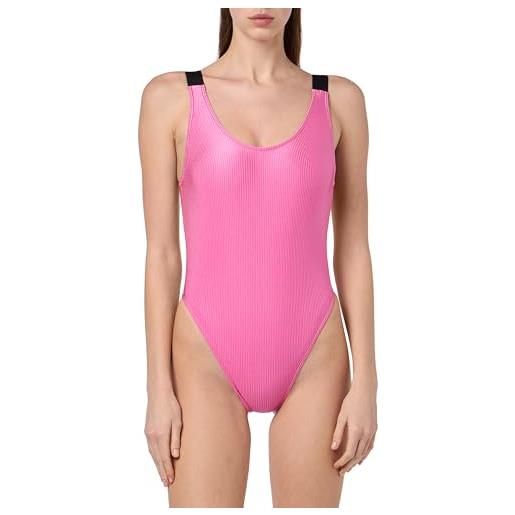 Calvin Klein costume da bagno donna scoop back one piece scollatura sulla schiena, rosa (bold pink), m