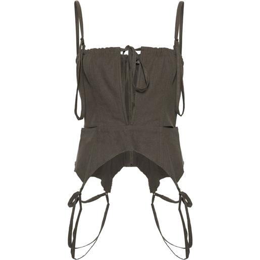 Elena Velez corsetto con cut-out - verde