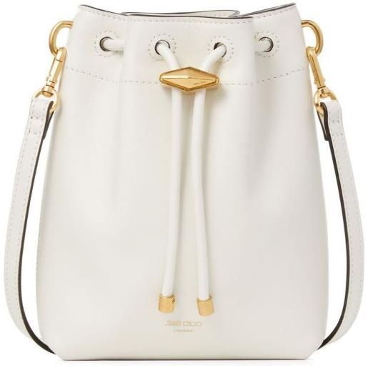 Jimmy Choo borsa a secchiello cinch mini - bianco