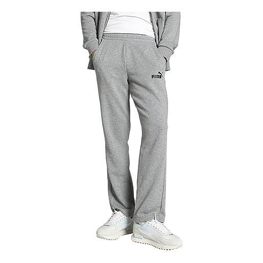 Puma ess logo pants tr op srl pantaloni, grigio (medium gray heather 82), m uomo