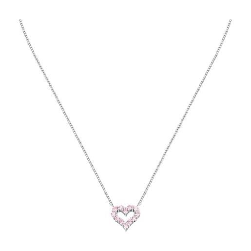 Morellato collana donna in argento 925% riciclato, zirconi, collezione tesori - saiw180