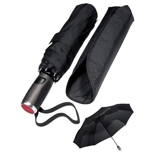 LifeTek ombrello da viaggio antivento, apertura automatica, compatto per pioggia e sole, si adatta in borsa o nello zaino, telaio resistente, leggero e durevole, protezione uv, piccolo e portatile, 