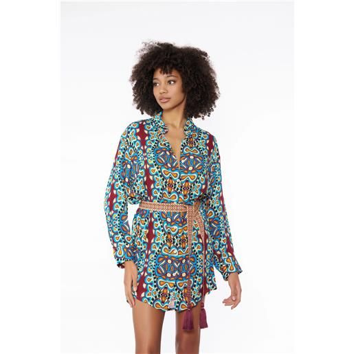 Miss Bikini mini abito a camicia con cintura