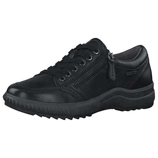 Tamaris Donna 1-23323-42 – Sneaker Basse In Mix Tessuto E Sintetico – Tacco Platforma 3,5 Cm