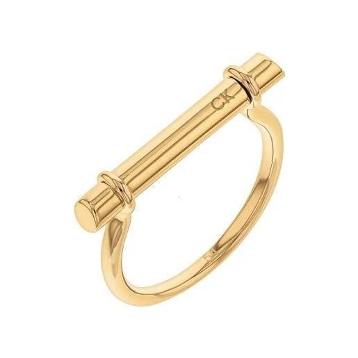 CALVIN KLEIN anello donna in acciaio dorato