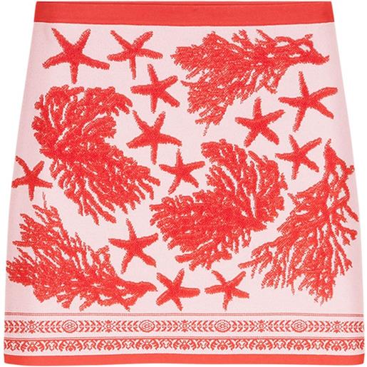 Versace minigonna barocco sea - rosso