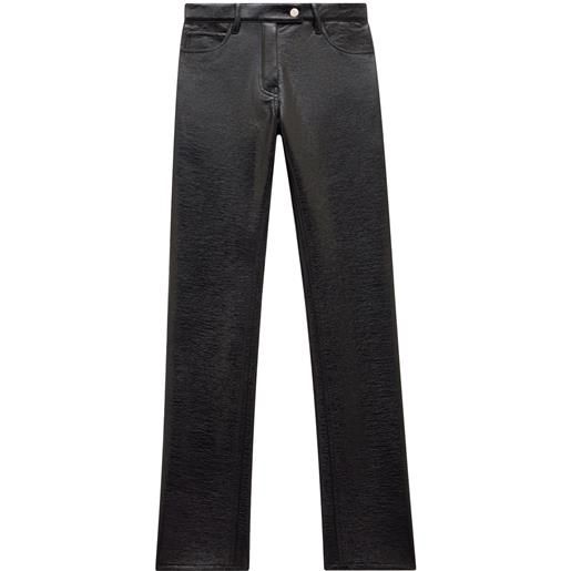 Courrèges pantaloni dritti in vinile - blu
