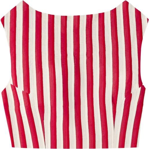 DESTREE top corto richard a righe - rosso