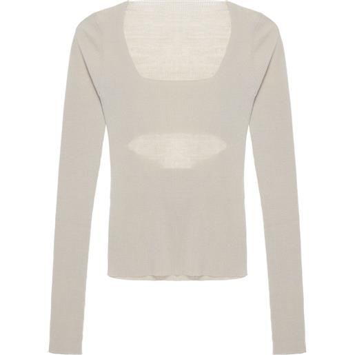 QUIRA top a maniche lunghe - toni neutri