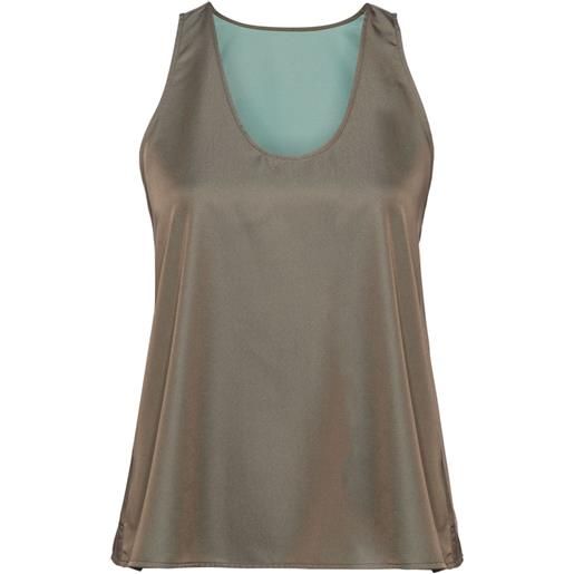 System canotta con design a strati - verde