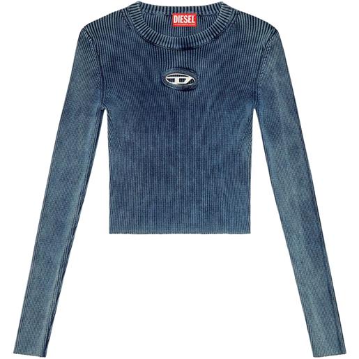 Diesel top m-anchor-a con dettaglio cut-out - blu