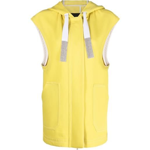 Fabiana Filippi canotta con cappuccio - giallo
