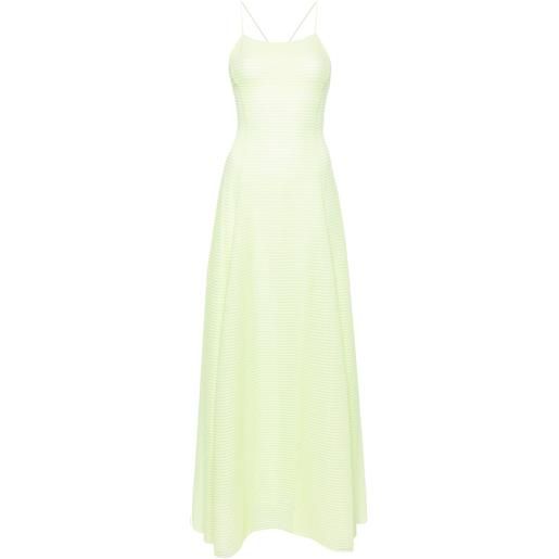 Emporio Armani abito lungo a coste - verde