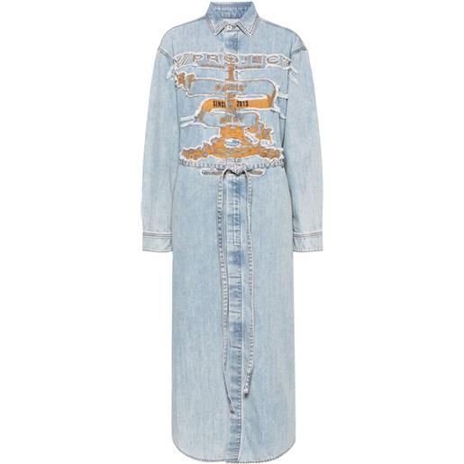 Y/Project chemisier con ricamo - blu