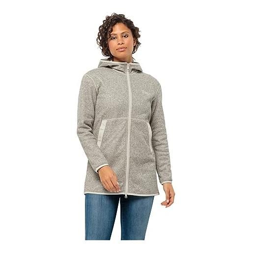 Jack Wolfskin traccia di abete coat w giacca in pile, cotton white, s donna