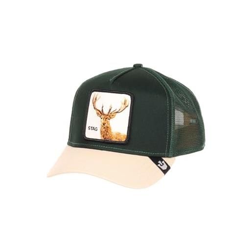 Goorin Bros. goorin bros the stag cervo verde beige berretto da camionista regolabile