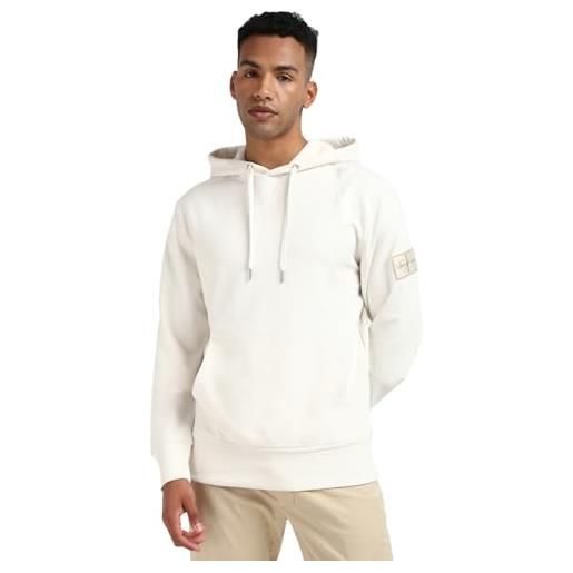 Calvin Klein felpa uomo badge con cappuccio, blu (india ink), xxl