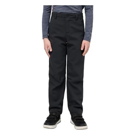 Jack Wolfskin fourwinds pants k - pantaloni da escursionismo bambini unisex, granite black, 