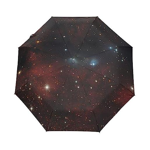 GAIREG ombrello da viaggio galaxy and planet antivento automatico aperto chiuso pieghevole pieghevole ombrello compatto per pioggia