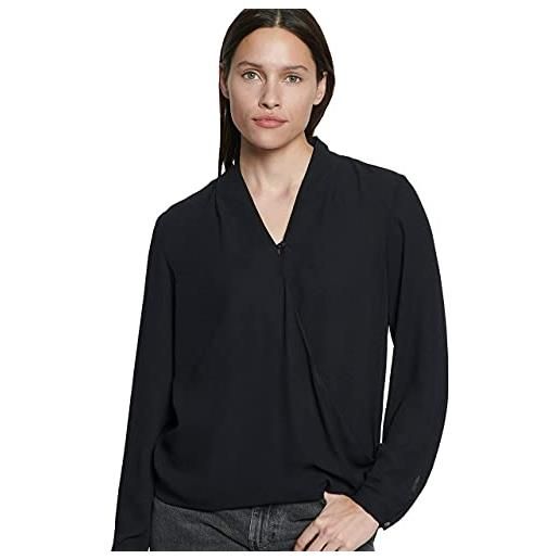 Seidensticker fashion-bluse 1/1-lang 122645, blusa donna, bianco (marine 1), 48