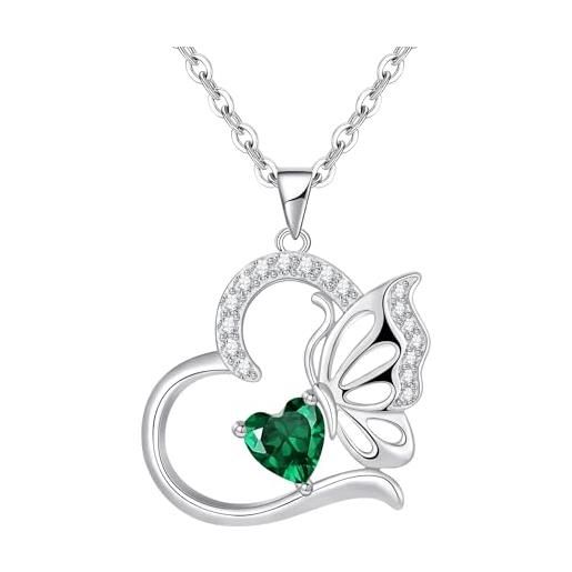 VONALA Collana in argento Sterling con ciondolo a forma di farfalla
