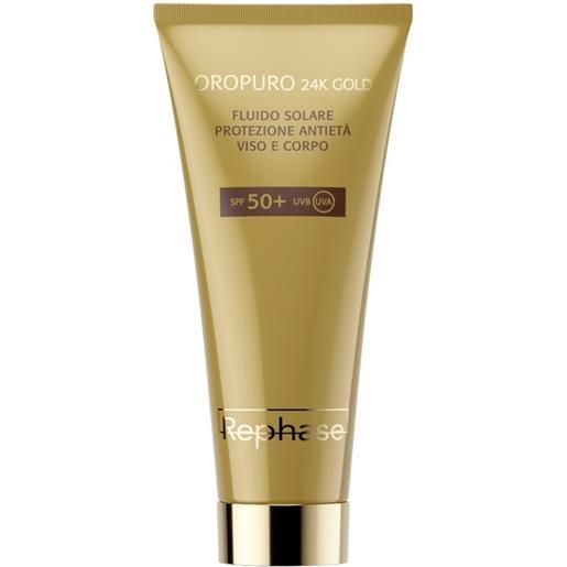 Rephase Sole rephase oropuro 24k gold - fluido solare protezione antietà spf50+, 150ml