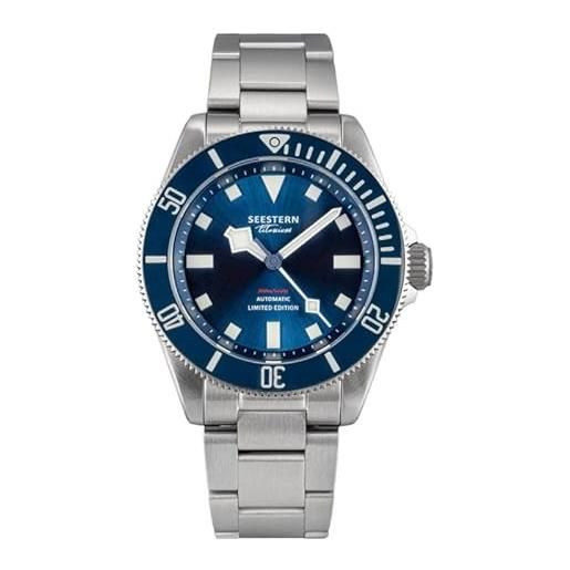 Seestern s430 automatico titanio blu diver orologio uomo