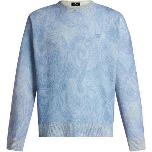 Free People Maglione In Cashmere Blu Taglia XL Collo Alto Dolman Maniche Lunghe