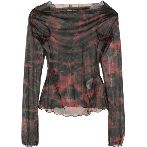 KNWLS top con motivo astratto - nero