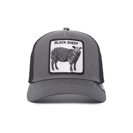 Goorin Bros., the farm, cappello trucker unisex, con chiusura a scatto regolabile sul retro, in mesh, grigio (the black sheep), taglia unica, taglia unica