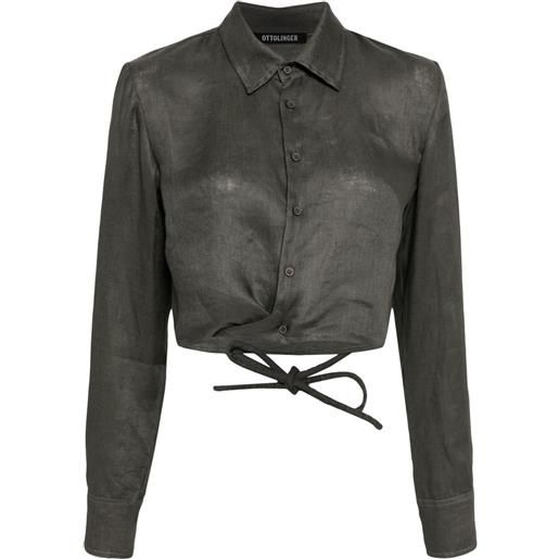Ottolinger camicia crop - grigio