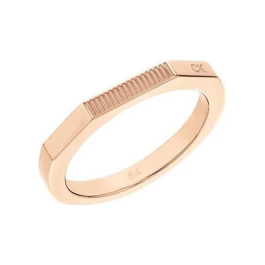 CALVIN KLEIN anello donna in acciaio rosato