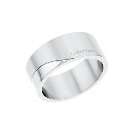 CALVIN KLEIN anello donna a fascia in acciaio