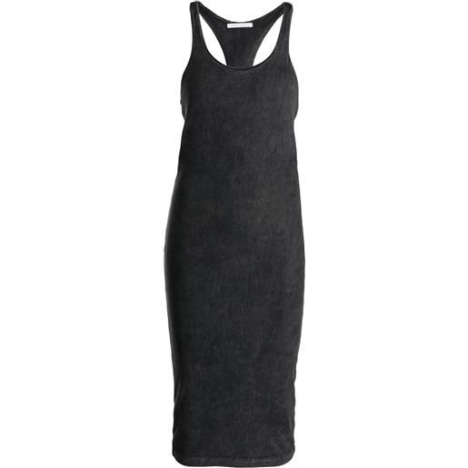 John Elliott abito mineral midi a coste - nero
