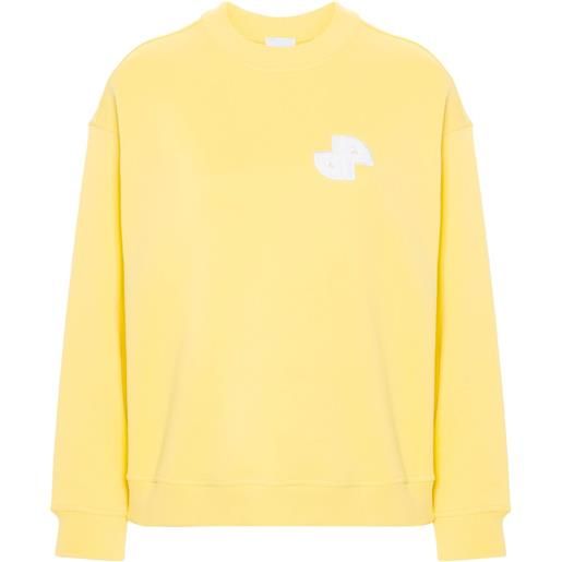 Patou felpa con applicazione - giallo