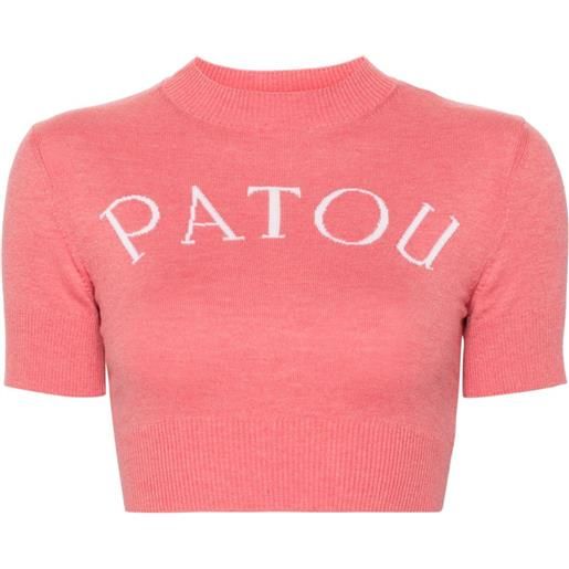Patou top con intarsio - rosa