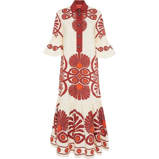 La DoubleJ abito artemic con stampa geometrica - toni neutri