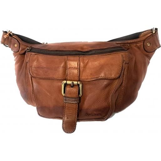 Avirex marsupio uomo in pelle vintage Avirex linea bell brown bll06