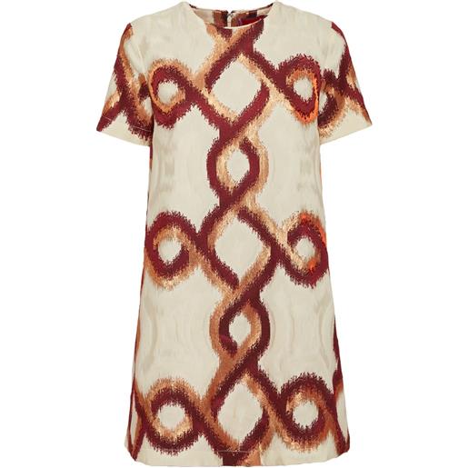 La DoubleJ abito mini swing con stampa geometrica - toni neutri