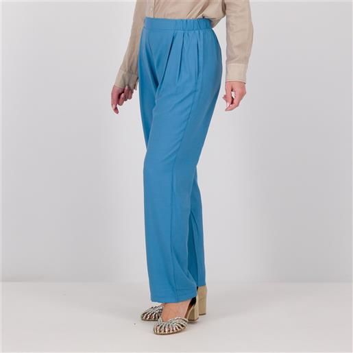 Officina della Moda pantaloni ampi in tessuto fluido con pieghe