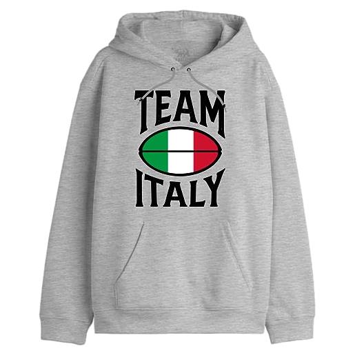 Republic of california team italy uxrepczsw036 felpa da uomo, grigio melange, taglia xl, grigio melange, l