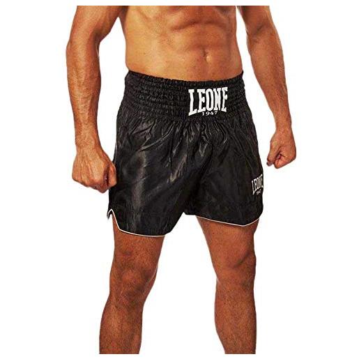 LEONE 1947, basic pantaloncino kick-thai, unisex - adulto, nero, l, ab766