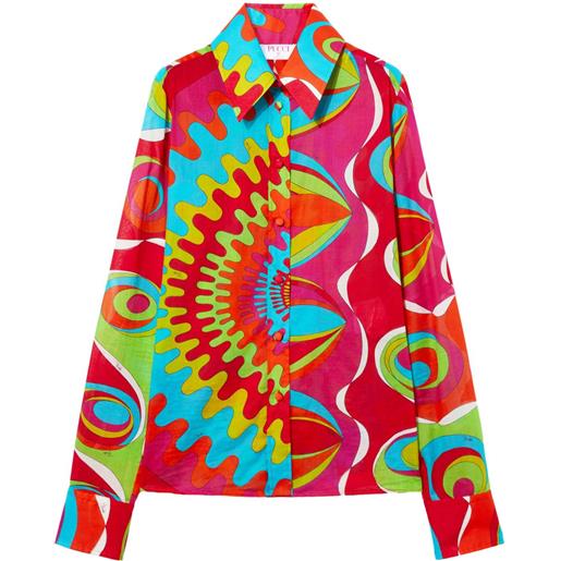 PUCCI camicia con stampa bersaglio - rosa
