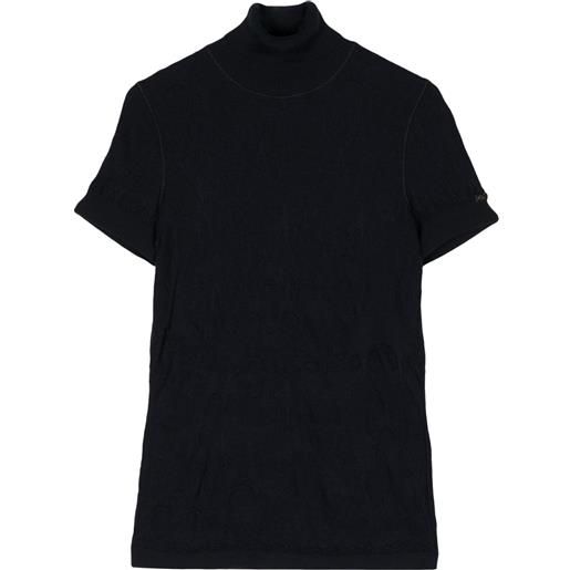 CHANEL Pre-Owned - top a collo alto - donna - lana/lana - taglia unica - blu