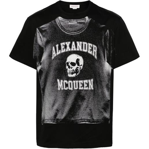 Alexander McQueen t-shirt con stampa grafica - nero