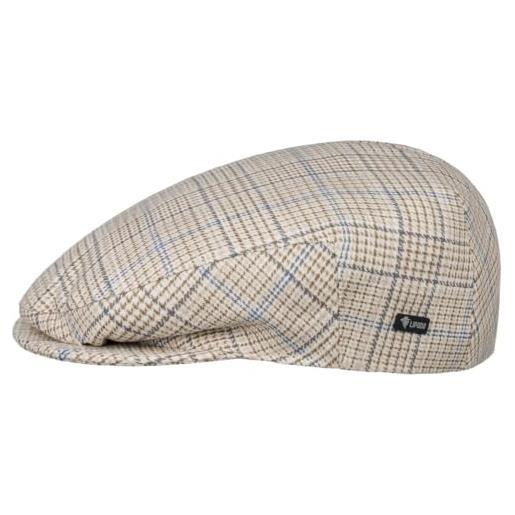 LIPODO coppola travello uomo - made in italy cappello piatto con visiera, fodera, fodera estate primavera/estate - 57 cm beige chiaro