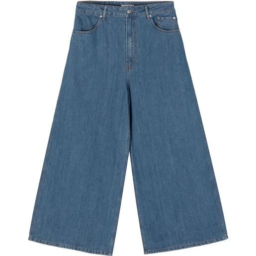 Gauchère pantaloni a gamba ampia - blu