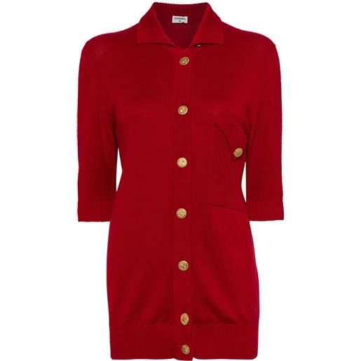 CHANEL Pre-Owned - top con logo anni 2000 - donna - cotone - taglia unica - rosso